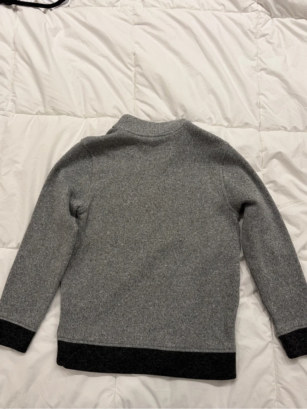 NWOT Boys’ Old Navy Gray Quarter-Zip Sweater with Dark Trim